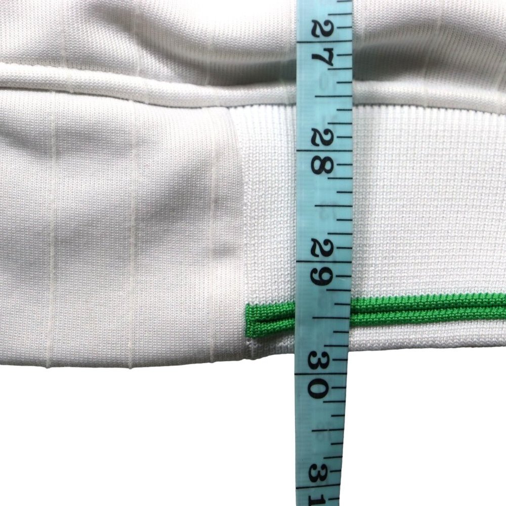 ECKO UNLTD Jacket Zip Front Size Large White Green Black Accents Stripes - Picture 12 of 15